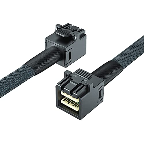 ipolex SFF-8643 to SFF-8643 Internal MiniSAS HD Cable with Sideband, Support up to 4 Lanes of SAS Data, Work with Server, Raid Card & PCI Express Controller, 0.8-m(2.6ft), 2 Pack - Image 2