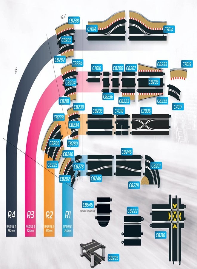 Scalextric C8238 Borders Tan Outer Radius - 22.5 Degrees - Image 2