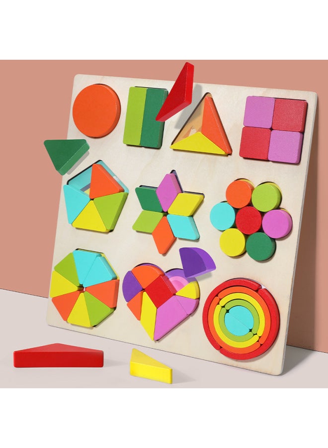 أحجية رسومية للأطفال، ألغاز التنوير، التعليم المبكر، تطوير ذكاء الطفل، شكل مونتيسوري، أحجية مطابقة - اللون: MWZ، أحجية على شكل مونتيسوري - Image 1