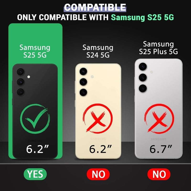 US LITE Back Cover for Samsung Galaxy S25 with Portable Kickstand | Mag-Safe Compatible Magnetic Case | Shockproof Military Grade Protection | Extreme Protection Phone Cover – Green - Image 2