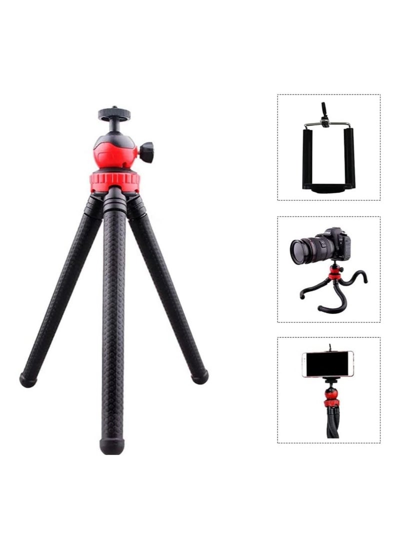 Generic - Flexible Tripod, 12 Inch Phone Tripod for iPhone and Android Phone, Action Camera Tripod for GoPro Canon Nikon DSLR - Image 1