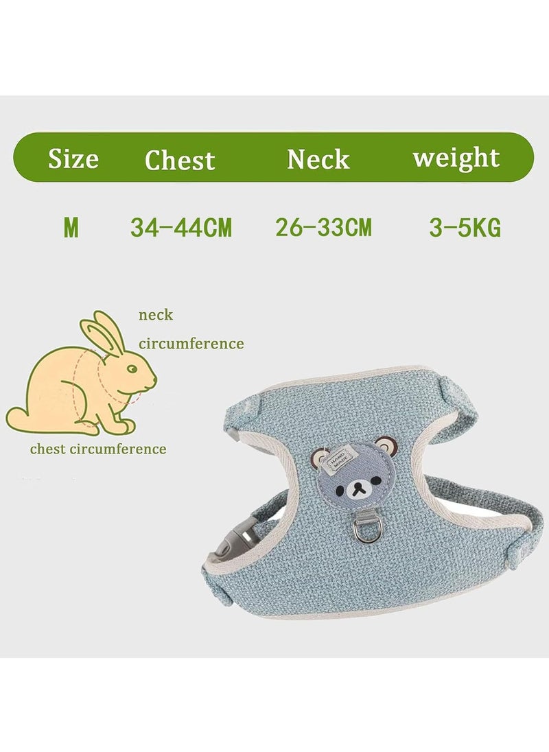 Meetion - Pet Leashes Dog Cat Vest Traction Rope Colour Cartoon Bear Chest Strap Dog Chain Walking The Dog Rope Small Medium Sized Dogs Cat Accessories (Blue) - Image 1