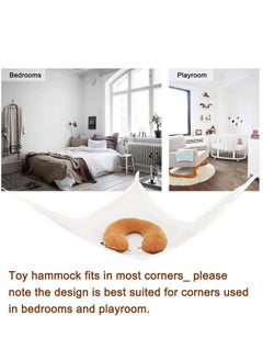 Excefore Mesh Toy Net Organizer, Stuffed Animal Hammock Premium Plush Hanging Organizer Jumbo for Animals Wall Sling Corner Extra Large Kids Children  - Image 3