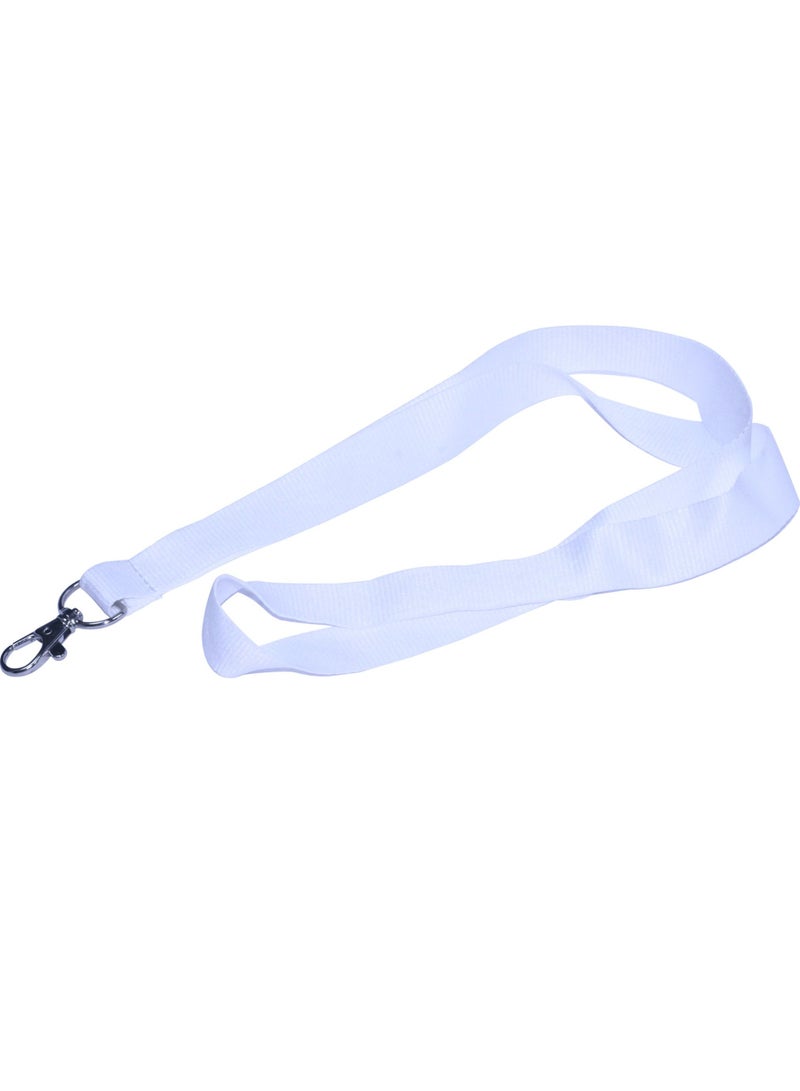 FIS 10-Piece FIS Flat Lanyard White with Metal Hook 2X90cm - FSNA01-2CM/10 - Image 3