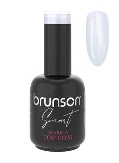 brunson Gel Nail Polish Sparkly Top Gel Polish 15ml Top Coat for Nails Long Lasting Gel Polish Top Coat Gel for Chip Free Shine Strengthens Weak Brittle Nails Promotes Nail Health Soak Off UV Gel Polish 