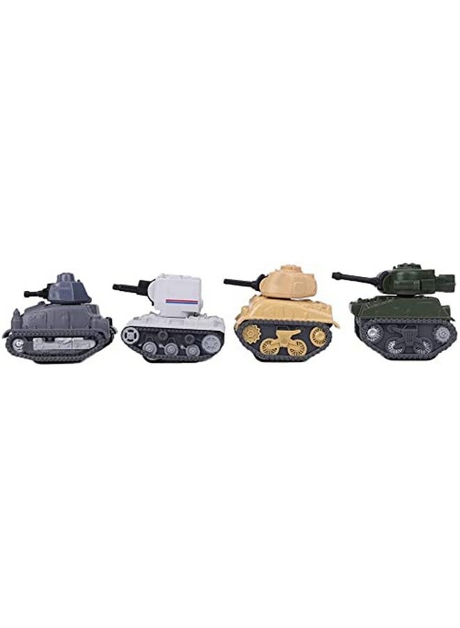 Ai-Fun 4Pcs Mini Tank Pull Back Tank Model Toy Military Toy Vehicle For Kids (Solid Color) - Image 3