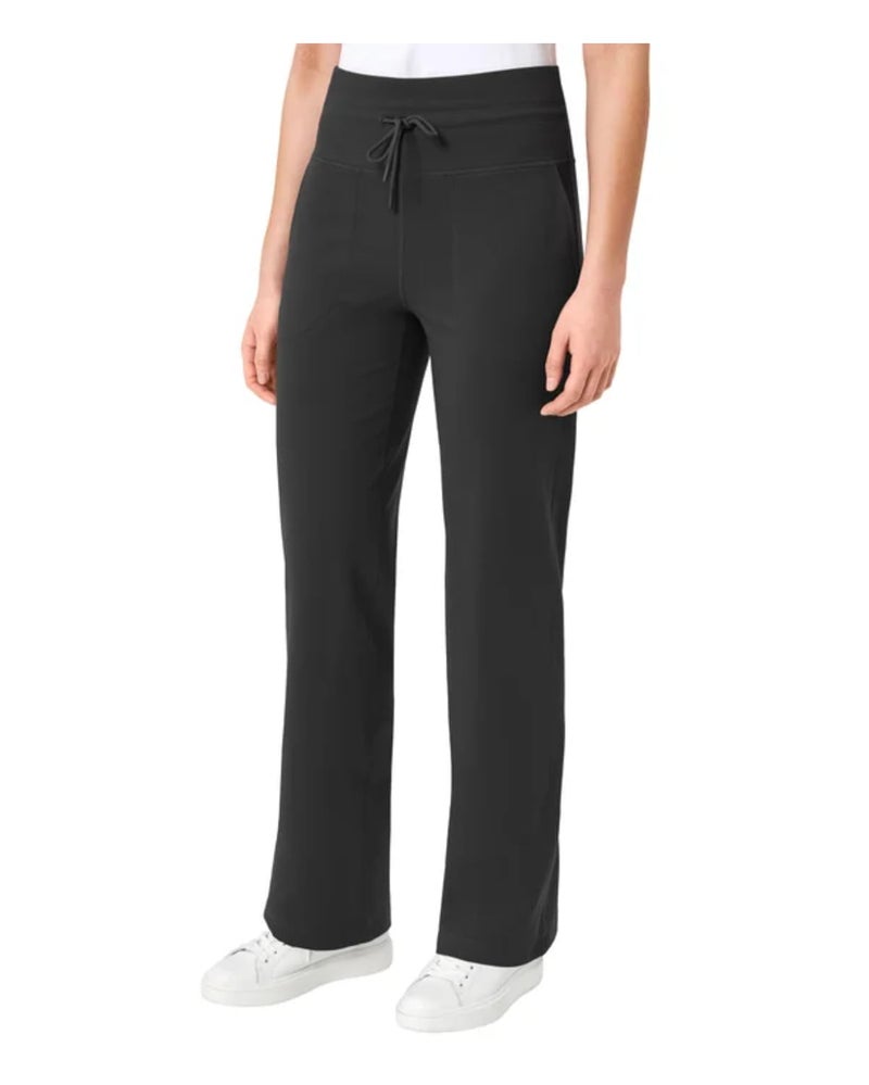 Mondetta Women's Stretch High Rise Straight Leg Active Pant (US, Alpha, Large, Regular, Regular, Black) - Image 1