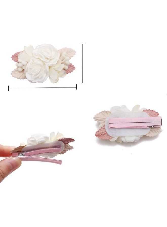 BFNAAgirl Flower Hair Clip Baby Girl Hair Bows Exquisite Hair Accessories Alligator Clips for Infants Toddlers Teen Kids Gift 3pcs/set - Image 3