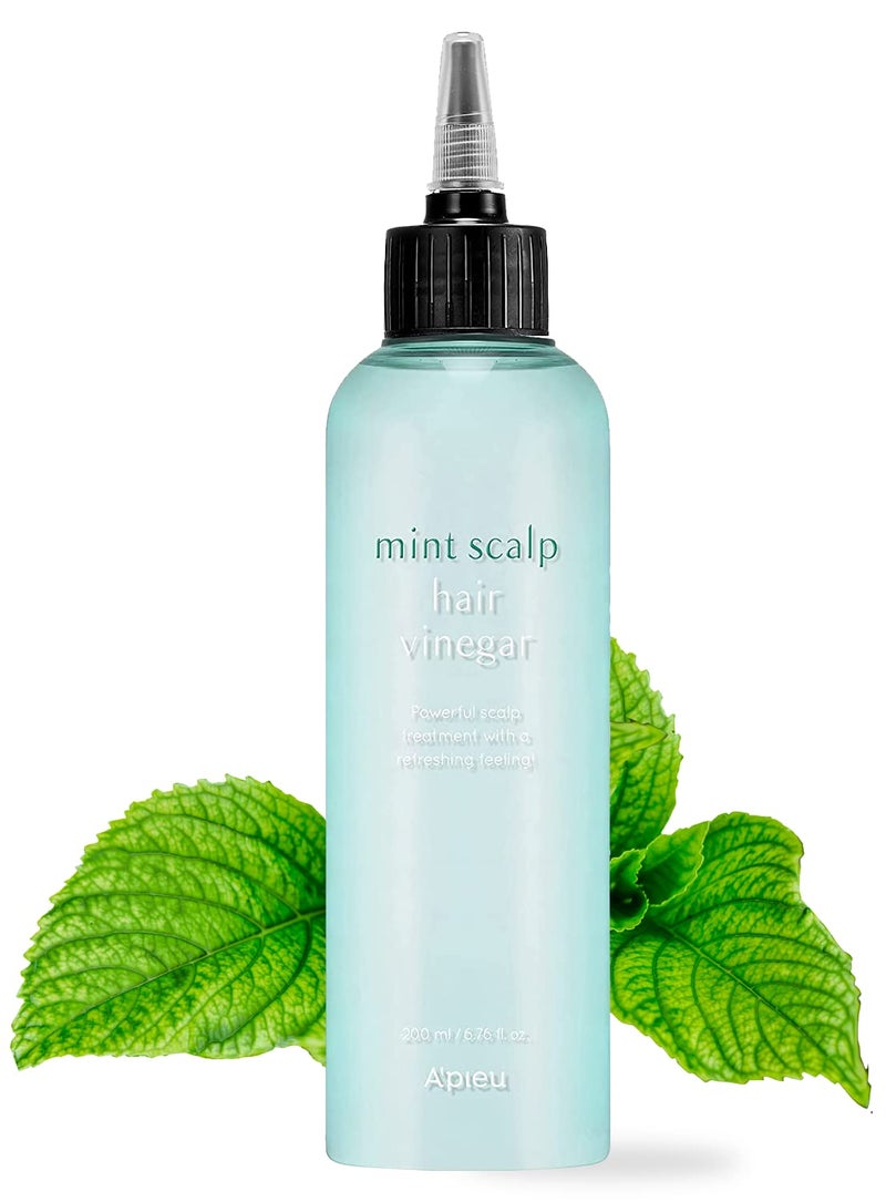 A'PIEU APIEU Mint Hair Vinegar Rinse 676 fl oz  Advanced Scalp Treatment for Oil Control Korean Hair Care Hydrating  pH Balancing Clarifies  Refreshes
