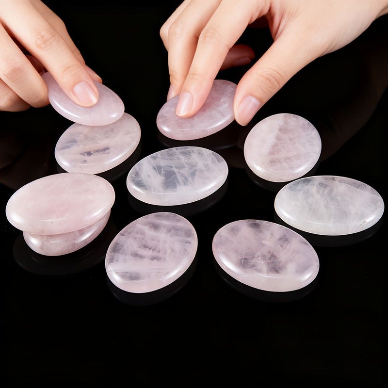 Pink Stone Massage Patch Eye Mask Hot Cold Therapy Portable Home Office Travel - Image 4