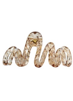 TRANSPARENT BROWN ZIG ZAG HAIR CLIP CLAW