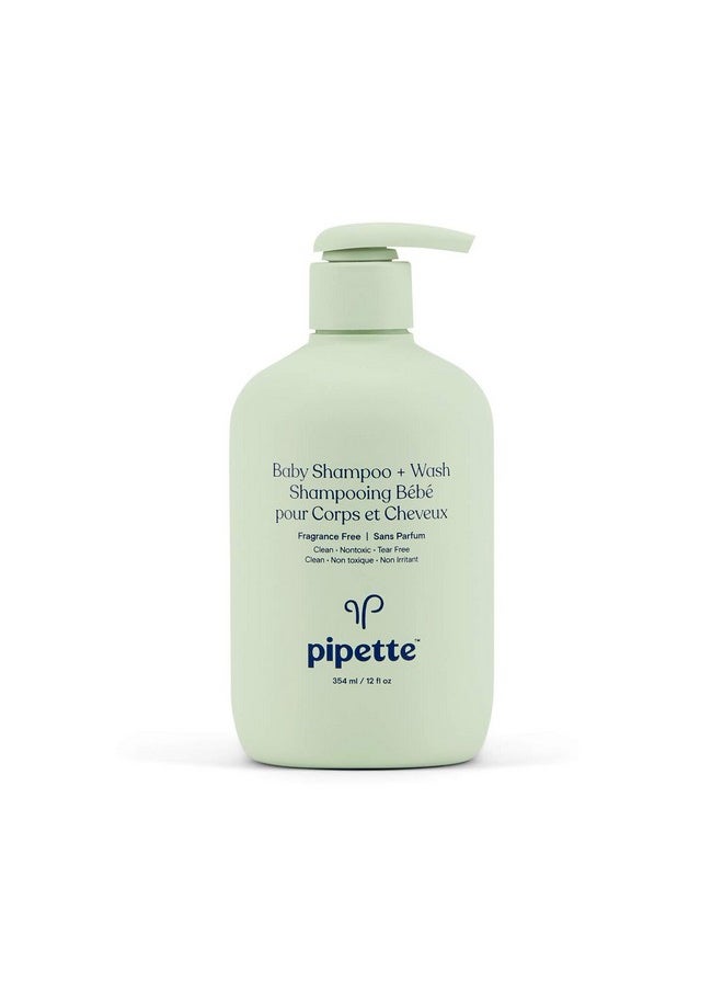 pipette Pipette Baby Shampoo + Wash, Fragrance Free, 12 fl oz, (354 ml) 