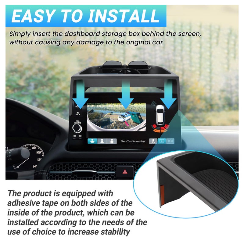 Sinminou Center Console Organizer Dashboard Tray Compatible with 2023-2026 Honda HR-V Interior Accessories, Dashboard Storage Organizer Box, Fits Both Honda HRV 7-inch and 9-inch Screen - Image 5