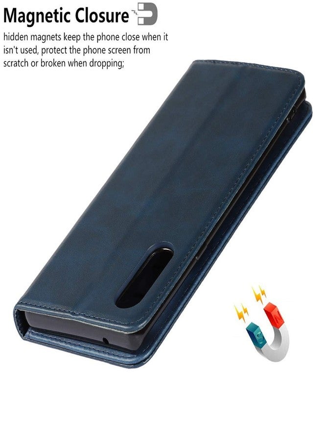 iCoverCase for LG Velvet/LG Velvet 5G Wallet Case, Premium PU Magnetic Leather Card Slots Holder Carry Kickstand Feature Flip Cover Case for LG Velvet/LG Velvet 5G (Navy Blue) - Image 4