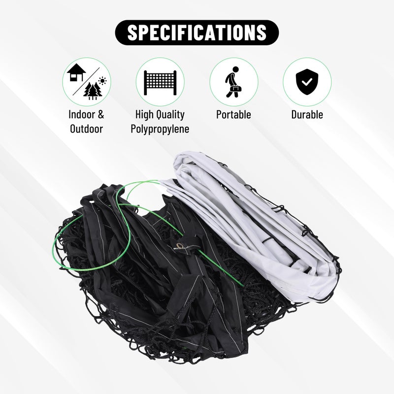 Endless Professional Volleyball Net of 32 FT * 3 FT | White | Material: Polyethylene (PE) | Tournament Net, Replacement Badminton Practice Net | Sports Supplies | Sand Volleyball Accessories - Image 2