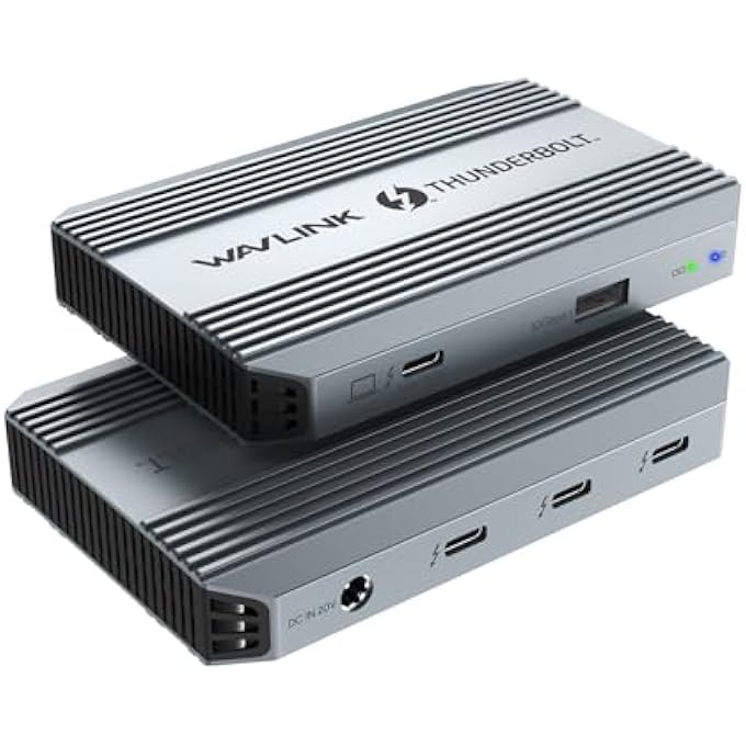 WAVLINK محور 5 في 1 ثندربولت 4، شحن PD بقوة 90 واط، عرض 8K مفرد أو عرضين 4K لجهاز ماك M1 M2 M3، ثندربولت 4/3، USB-C/USB 4 ويندوز - Image 1