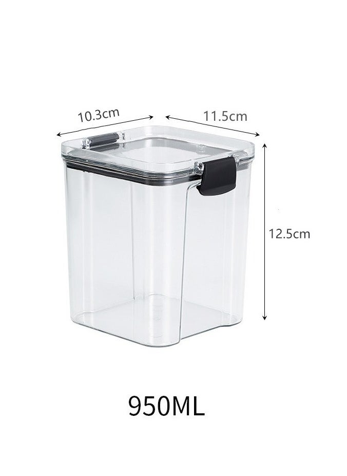 ZIMNEST - Set of 6 pieces 950ML Airtight Food Storage with Lid, Double Sealed Thick storage Jar, Leak Proof, Easy to Clean, BPA Free, Kitchen and Other Storage - Image 1