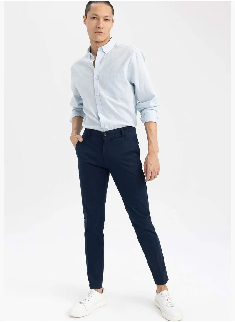 ديفاكتو Long Sleeve Slim Fit Polo Neck Shirt