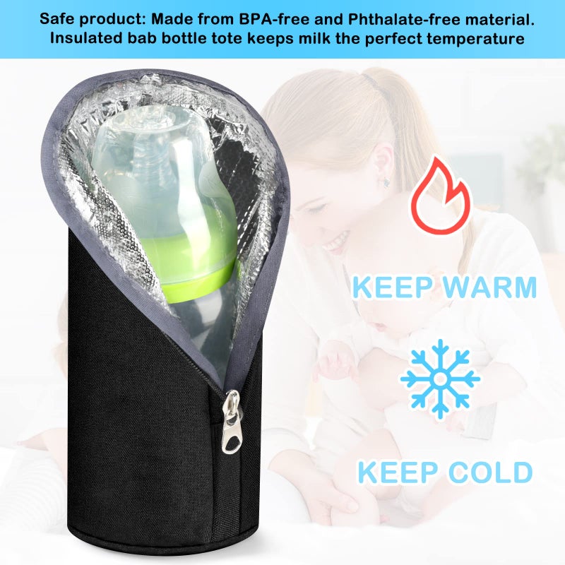 Accmor Baby Bottle Cooler Tote Bags, Insulated Breastmilk Cooler Bag, Nursing Bottle Cooler Warmer Bag for Nursing Mom Daycare Travel - Image 3