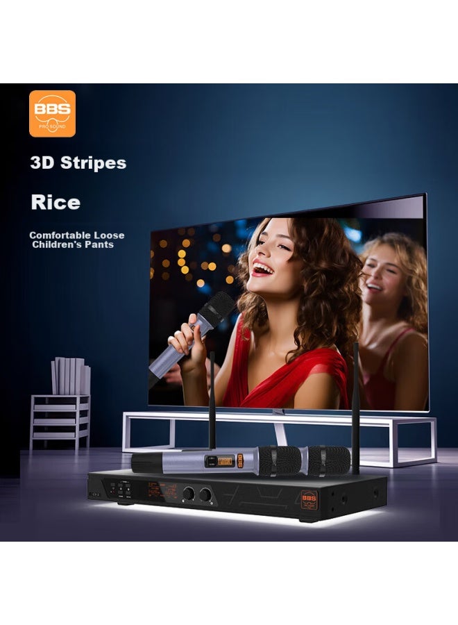 Bbs Ct-3 Wireless Microphone Set Of Two, Professional Teaching And Performance Microphones, Stage Host Microphones, Ktv And Home Karaoke System - Image 2