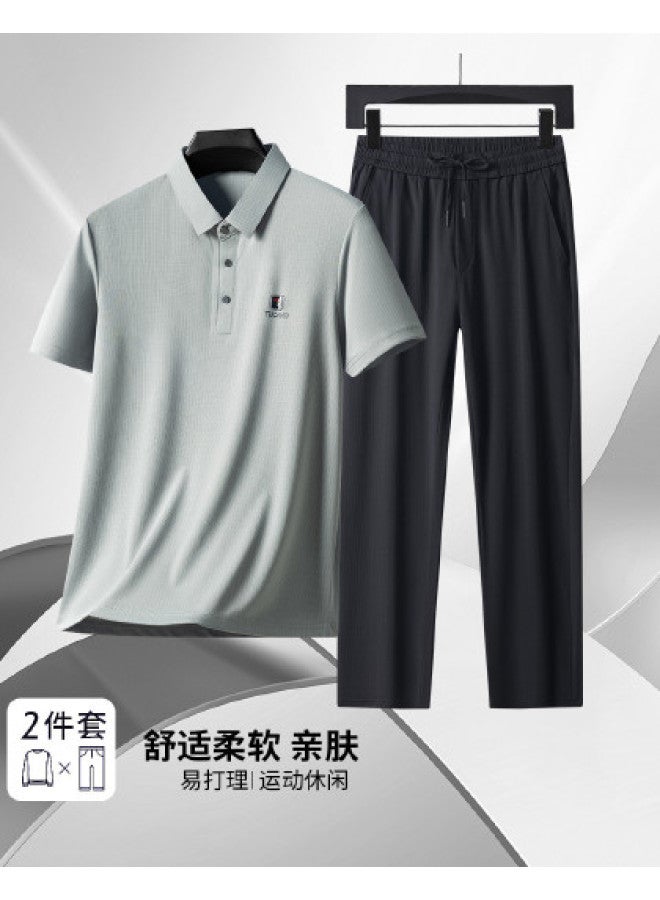 Tucano comfortable Everyday Commute & Casual Outdoor Loose-fit Solid Color Versatile Men's Dad Outfit Set - Image 1