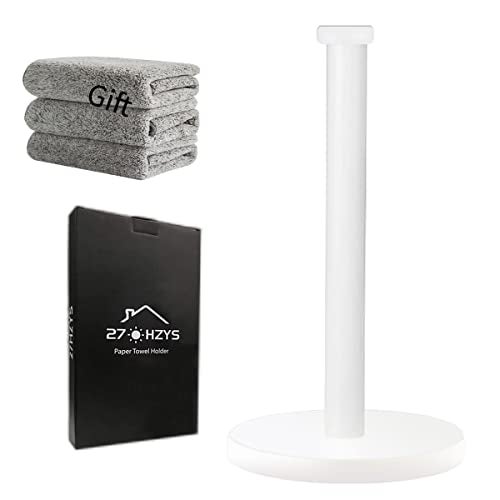 White Paper Towel Holder  Countertop Standing Holder for Kitchen