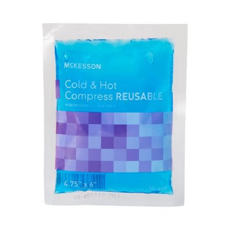 McKesson Cold and Hot Compress Reusable [24 Pack] Gel Ice Hot Packs for Injuries, 4.75 in x 6 in