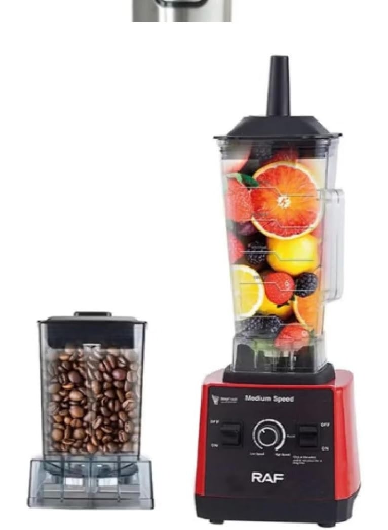 RAF Electric Blender + Chopper 2 X1, 2400W, 2.5L Black*Red - R.2840 - Image 1
