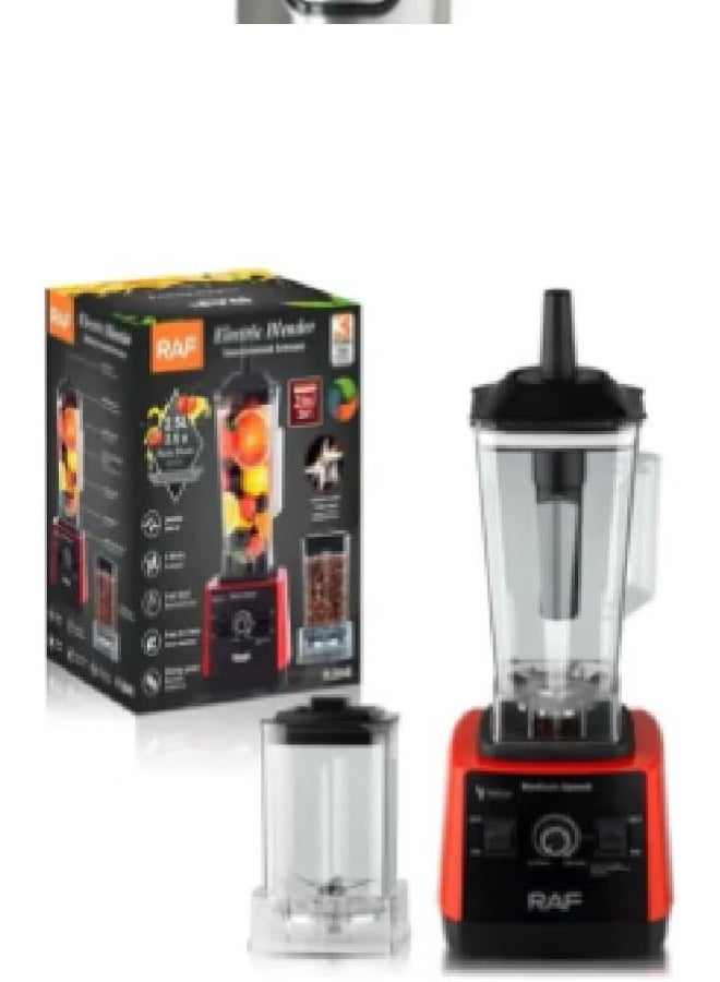 RAF Electric Blender + Chopper 2 X1, 2400W, 2.5L Black*Red - R.2840 - Image 2