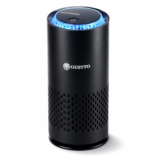Gustto AeroGo 3.0 Car Air Purifier | 3-Stage Filtration with HEPA13 | Removes 99.997% Dust & Smoke | Negative Ion Technology | Car and Desk Compatible | Aroma Diffuser | Type-C Powered, Black - Image 1