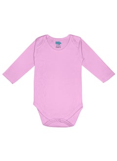 Babies Basic BabiesBasic 100% Super Combed Cotton, Long Sleeves Bodysuit, for New Born to 24months. Set of 3, Pink, Lavender, L.Pink  - Image 2