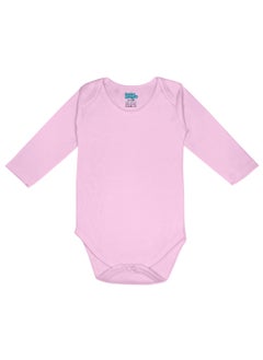 Babies Basic BabiesBasic 100% Super Combed Cotton, Long Sleeves Bodysuit, for New Born to 24months. Set of 3, Pink, Lavender, L.Pink  - Image 4