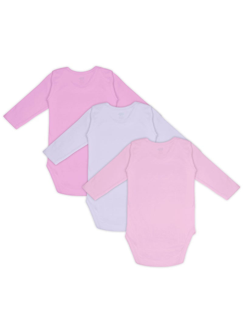 BabiesBasic 100% Super Combed Cotton, Long Sleeves Bodysuit, for New Born to 24months. Set of 3, Pink, Lavender, L.Pink - pzsku/Z7DAAB0433D72997660FEZ/45/1741244904/1a83e583-fd05-432a-9e7c-7c2bc3dc724b