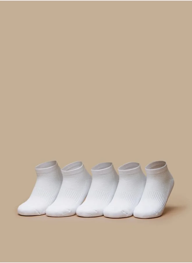 JUNIORS Textured Ankle Length Socks - Set of 5