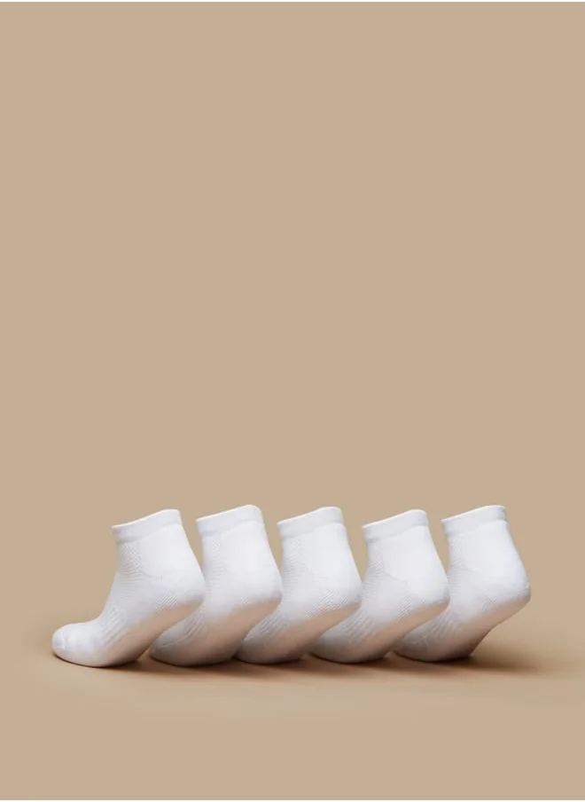 JUNIORS Textured Ankle Length Socks - Set of 5