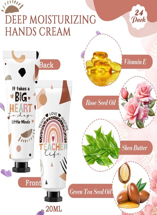 Dimsile 24 Sets Teacher's Day Teacher Appreciation Gifts Include Hand Cream Bulk Organza Bags Thank You Tags Inspirational Gift for Women Girls Party Supplies - Image 2