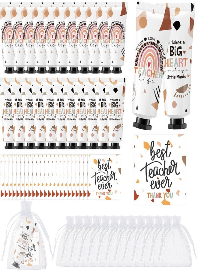 Dimsile 24 Sets Teacher's Day Teacher Appreciation Gifts Include Hand Cream Bulk Organza Bags Thank You Tags Inspirational Gift for Women Girls Party Supplies - Image 1