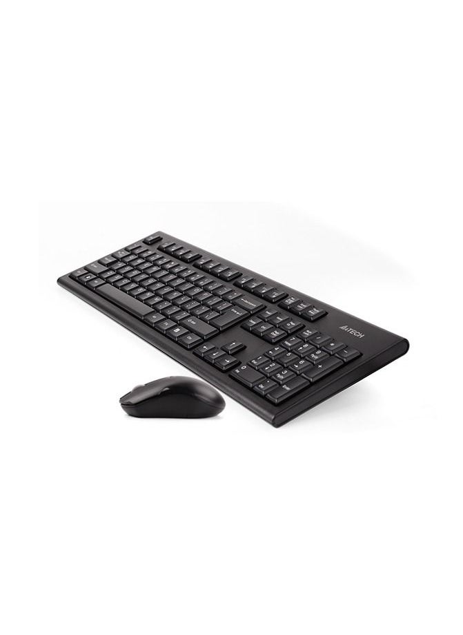 A4TECH SILENT CLICK WIRELESS KEYBOARD MOUSE SET 3000NS, 2.4G Hz  WIRELESS WITH NANO RECEIVER, FOR WINDOWS XP / VISTA / 7 / 8 / 8.1 / 10, BLACK  - Image 4