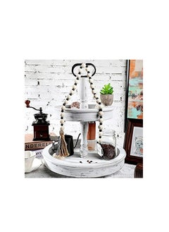 Oasisgalore Coffee Rustic Wood Beads Garland with Tassel Coffee Bar Tiered Tray Decor Kitchen Wall Rustic Coffee Bar and Home Decorations  - Image 5