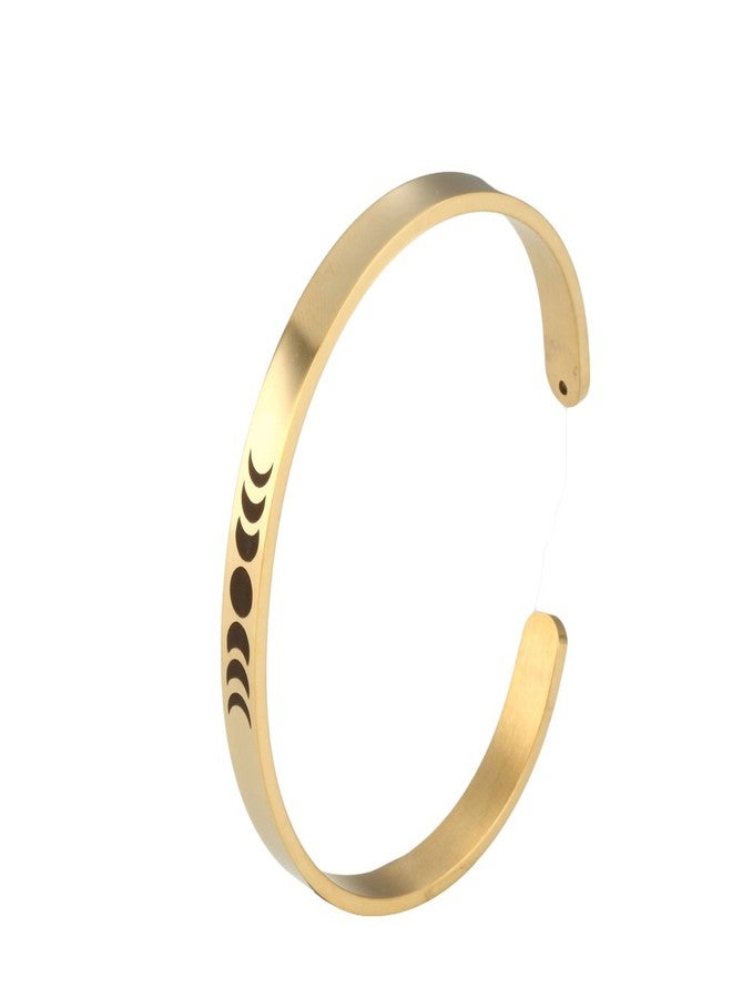 Meiligo Fashion Alloy Moon Phases Astrology Bracelet Pendant Triple Goddess Jewelry (Gold) - Image 1