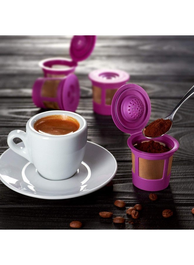 GoodCups 4 Reusable K Cups for Keurig Coffee Makers - BPA Free Universal Fit Purple Refillable Kcups Coffee Filters for 1.0 and 2.0 Keurig Brewers - Image 5