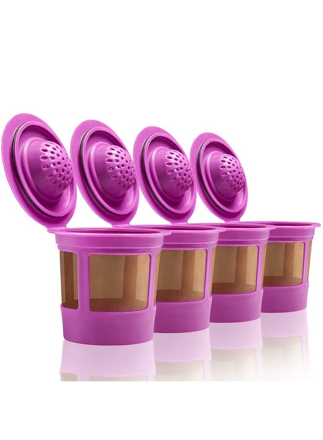 GoodCups 4 Reusable K Cups for Keurig Coffee Makers - BPA Free Universal Fit Purple Refillable Kcups Coffee Filters for 1.0 and 2.0 Keurig Brewers - Image 1