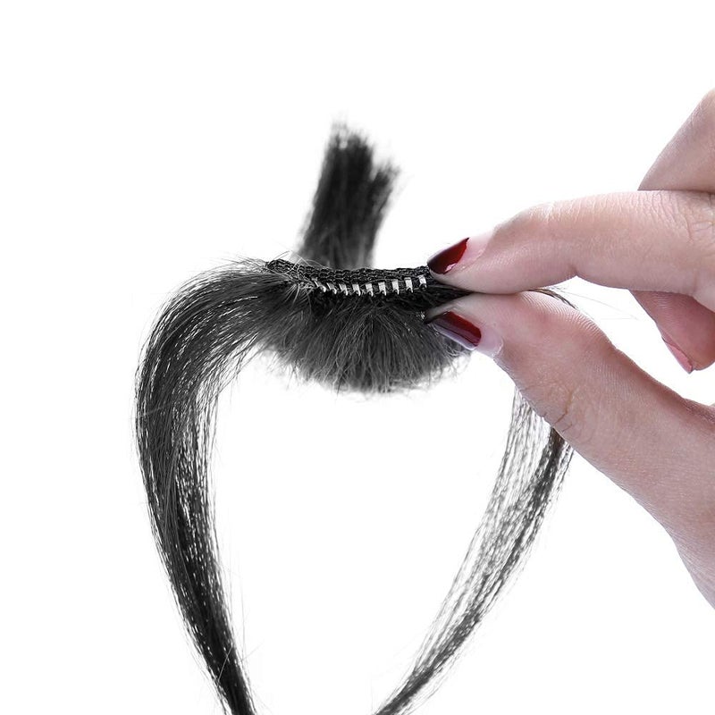 Cute Critters Clip in Bangs Front Neat Air Fringe One Piece Clip in Fringe Hair Extensions with Temples for Women Natural Color - Image 5