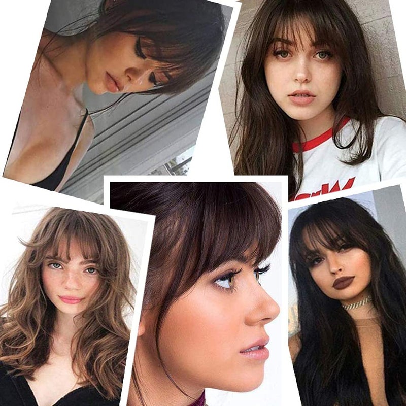 Cute Critters Clip in Bangs Front Neat Air Fringe One Piece Clip in Fringe Hair Extensions with Temples for Women Natural Color - Image 2