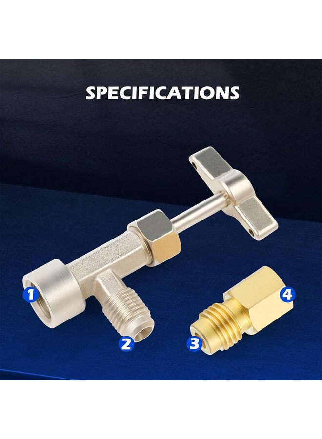 Self Sealing Can Tap, Self-Sealing Can Opener for Refrigerant Self-Sealing Cans, with Tank Adapter for 1/4 and 1/2 AC Charging Hoses (Size : CT343) - Image 2