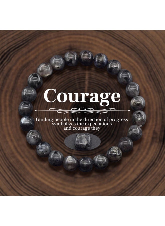European and American style jewelry natural stone bead bracelet 8mm natural stone elastic bracelet - Image 3