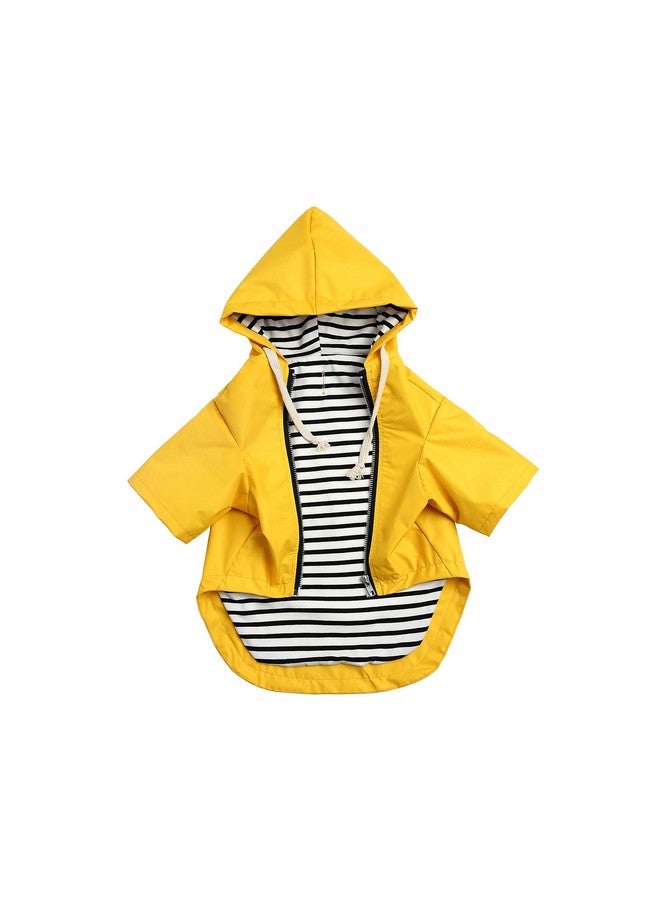 Morezi Dog Raincoat rain Jacket Raincoat Dogs Waterproof Small Medium Breeds Zip Closure Storage Pocket Harness Hole Yellow XS - Image 1