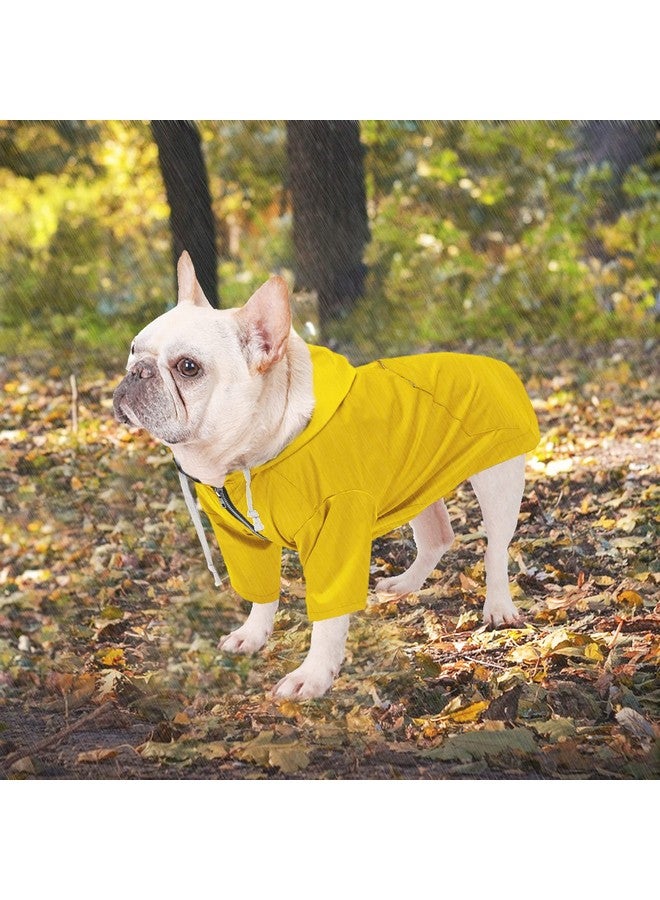 Morezi Dog Raincoat rain Jacket Raincoat Dogs Waterproof Small Medium Breeds Zip Closure Storage Pocket Harness Hole Yellow XS - Image 2