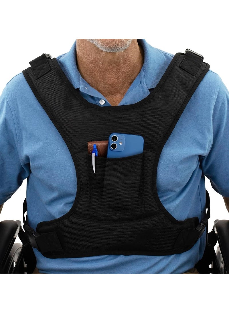 general Wheelchair Harness for Adults Wheelchair Seat Belt Safety Belt for Elderly Torso Support Vest Restraint Wheelchair Seatbelt Body Harness for Disabled Adjustable Straps Prevent Sliding - Image 1