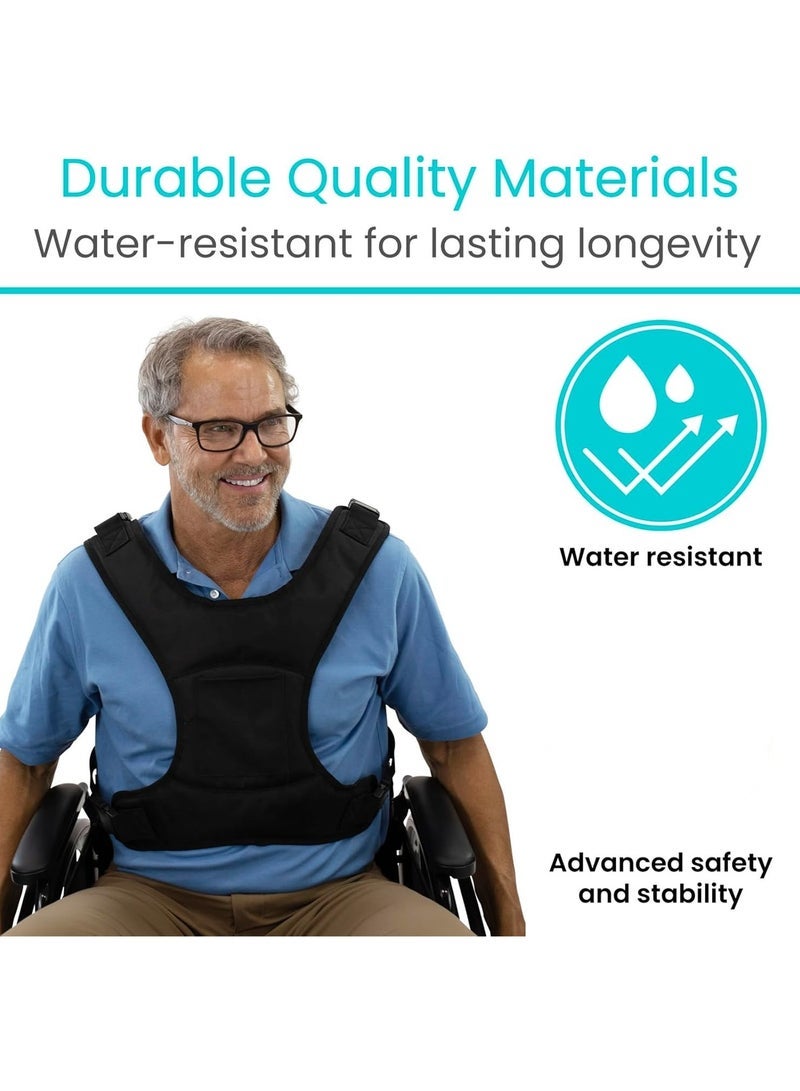general Wheelchair Harness for Adults Wheelchair Seat Belt Safety Belt for Elderly Torso Support Vest Restraint Wheelchair Seatbelt Body Harness for Disabled Adjustable Straps Prevent Sliding - Image 4